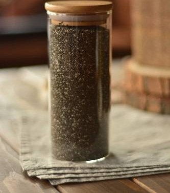 جای حبوبات شیشه ای 1480 میلی لیتری بامبوم مدل اما کد B3513